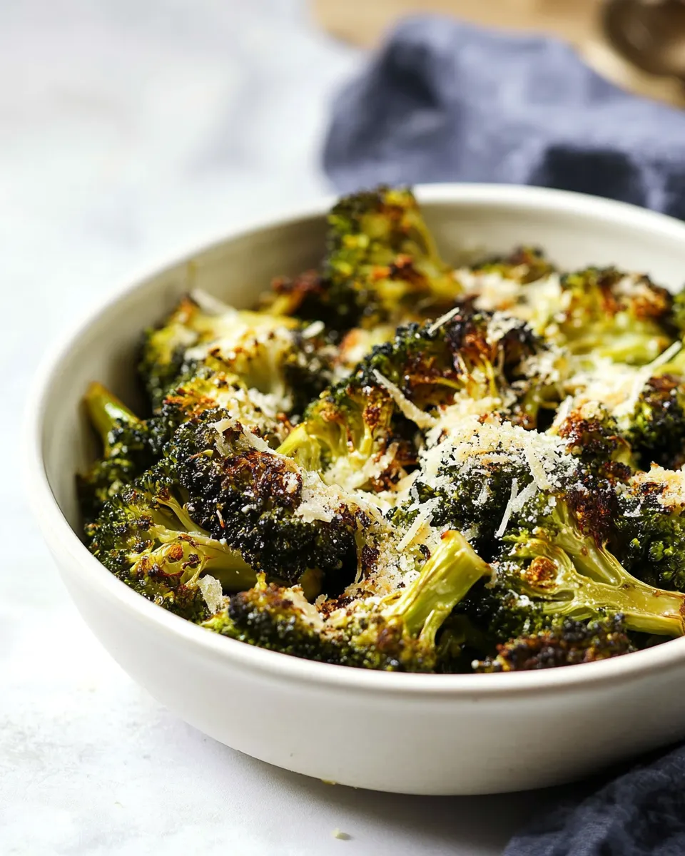 Savory Parmesan-Roasted Broccoli shot