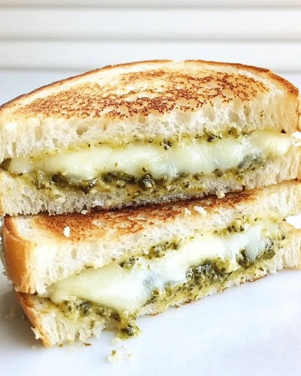 Easy Parmesan Crusted Pesto Grilled Cheese Sandwich recipe photo
