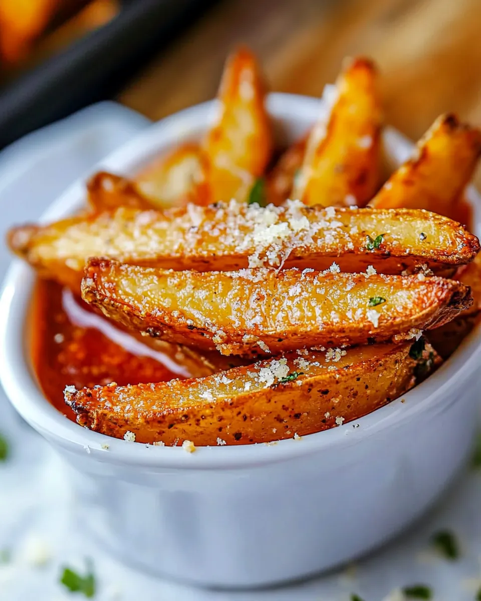 Delicious Parmesan Fingerling Fries shot