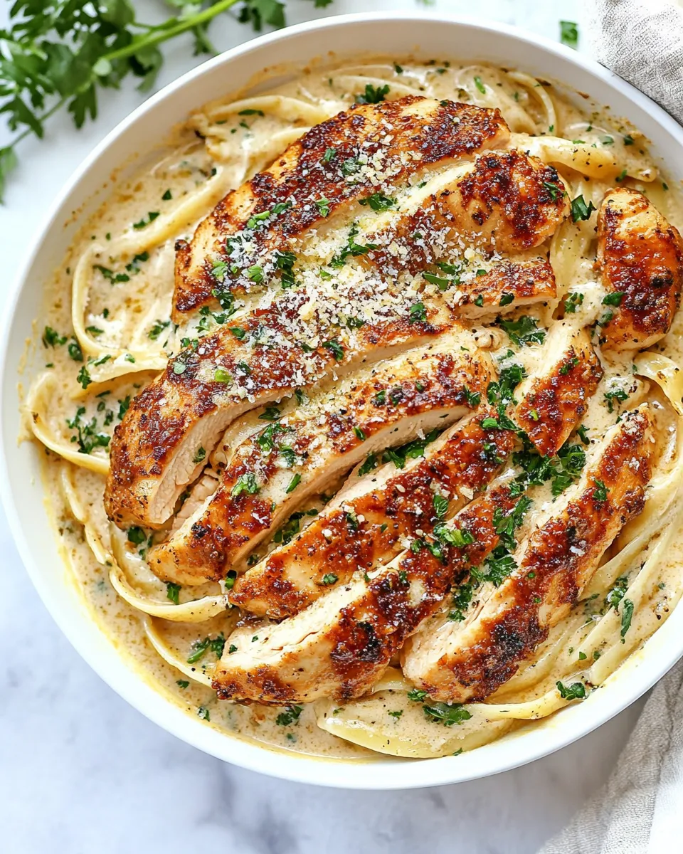 Delicious Parmesan Garlic Chicken with Pasta shot