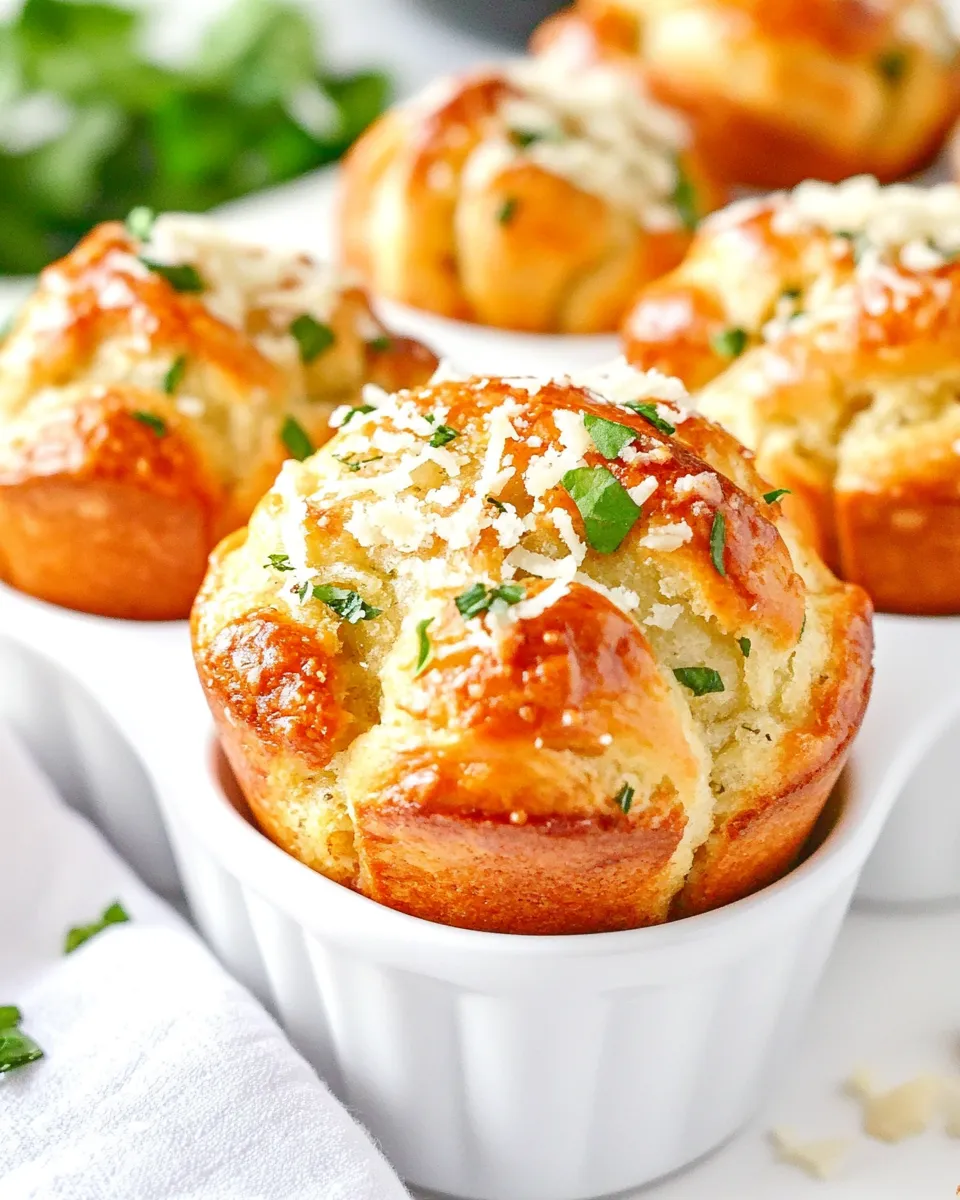 Easy Parmesan Garlic Monkey Bread Muffins recipe photo