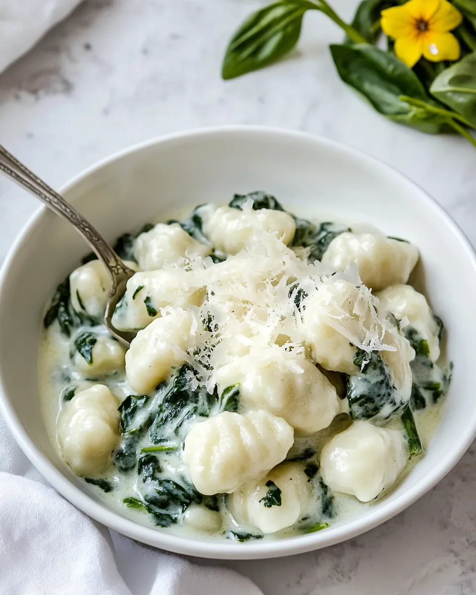 Delicious Parmesan Spinach Gnocchi shot
