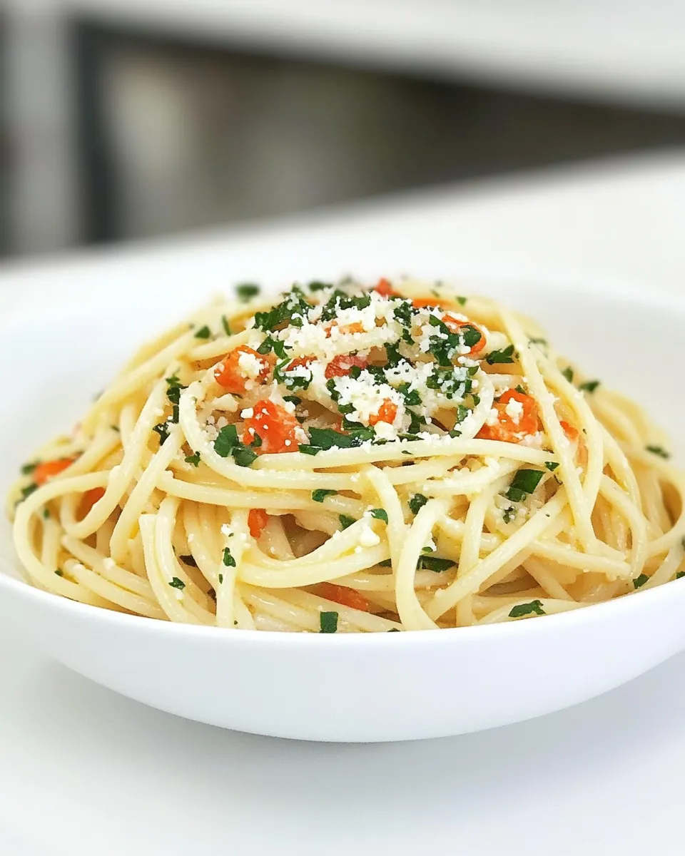 Delicious Pasta Aglio E Olio Recipe image