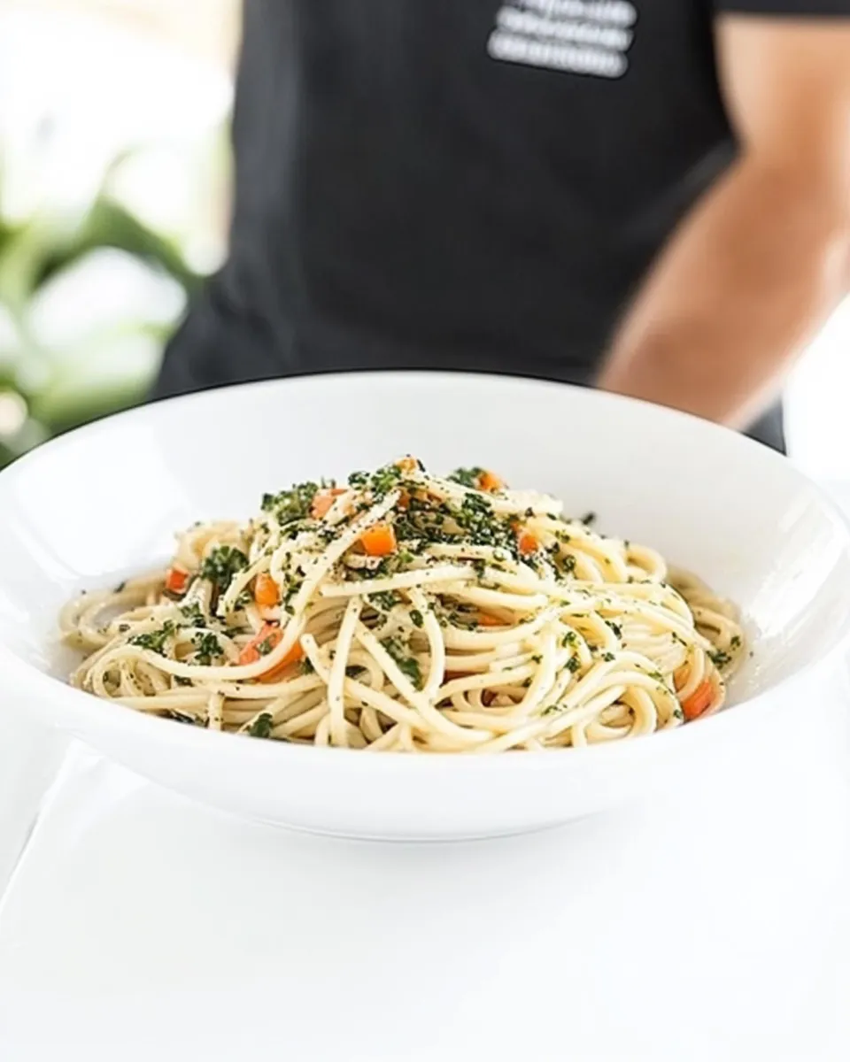 Classic Pasta Aglio E Olio Recipe shot