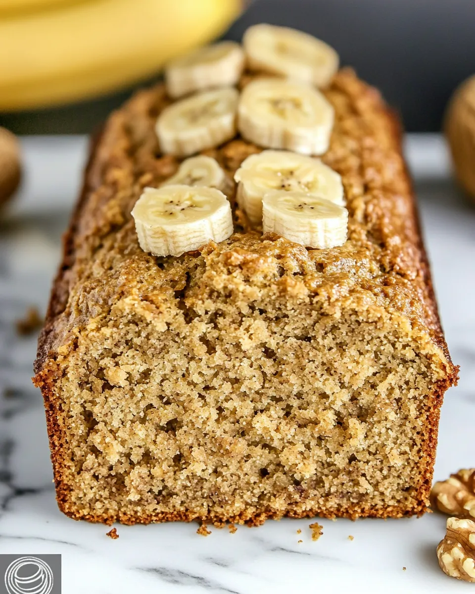Healthy Peanut Butter Banana Bread Recipe dish photo