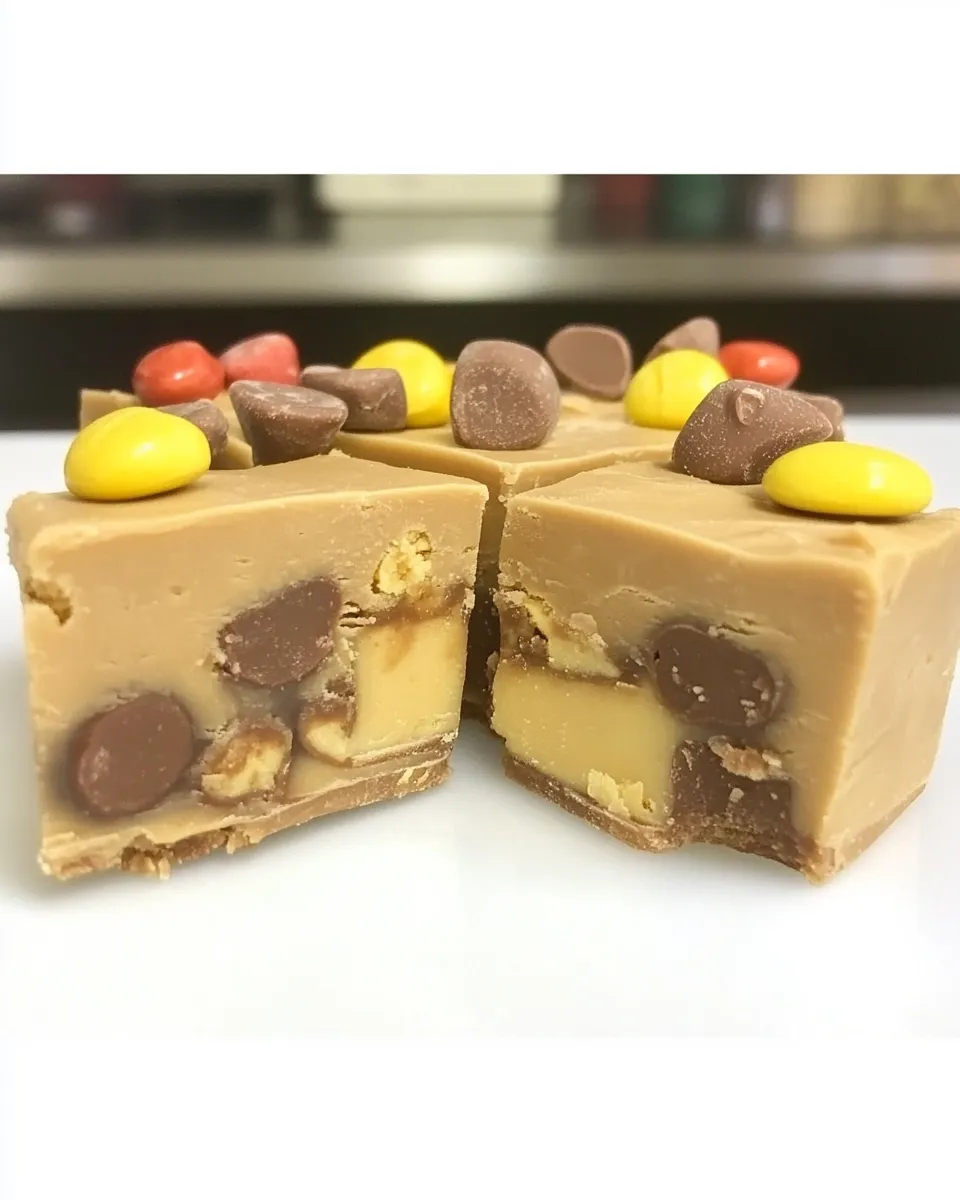 Homemade Peanut Butter Candy Bar Fudge photo