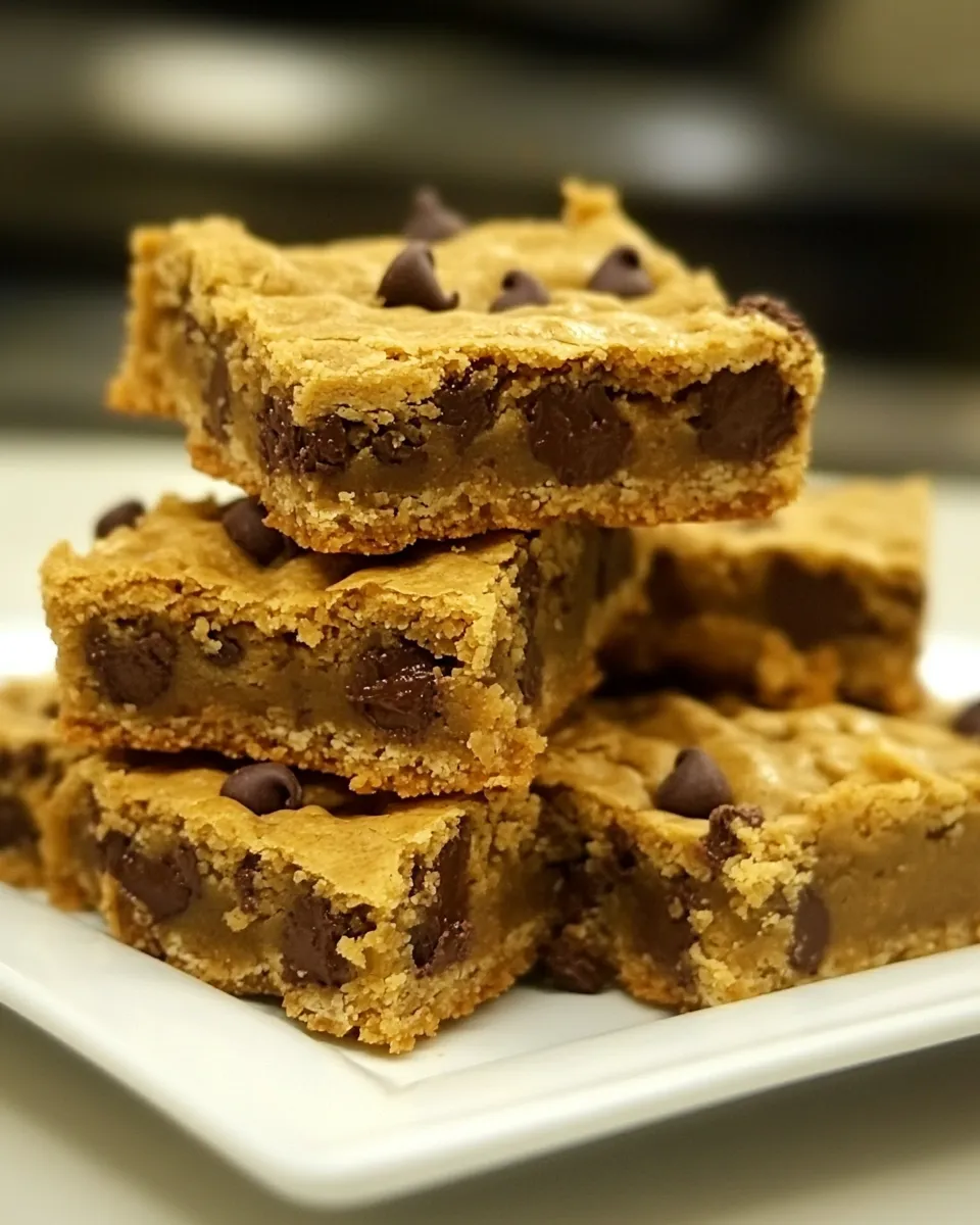 Homemade Peanut Butter Chocolate Chip Cookie Bars photo