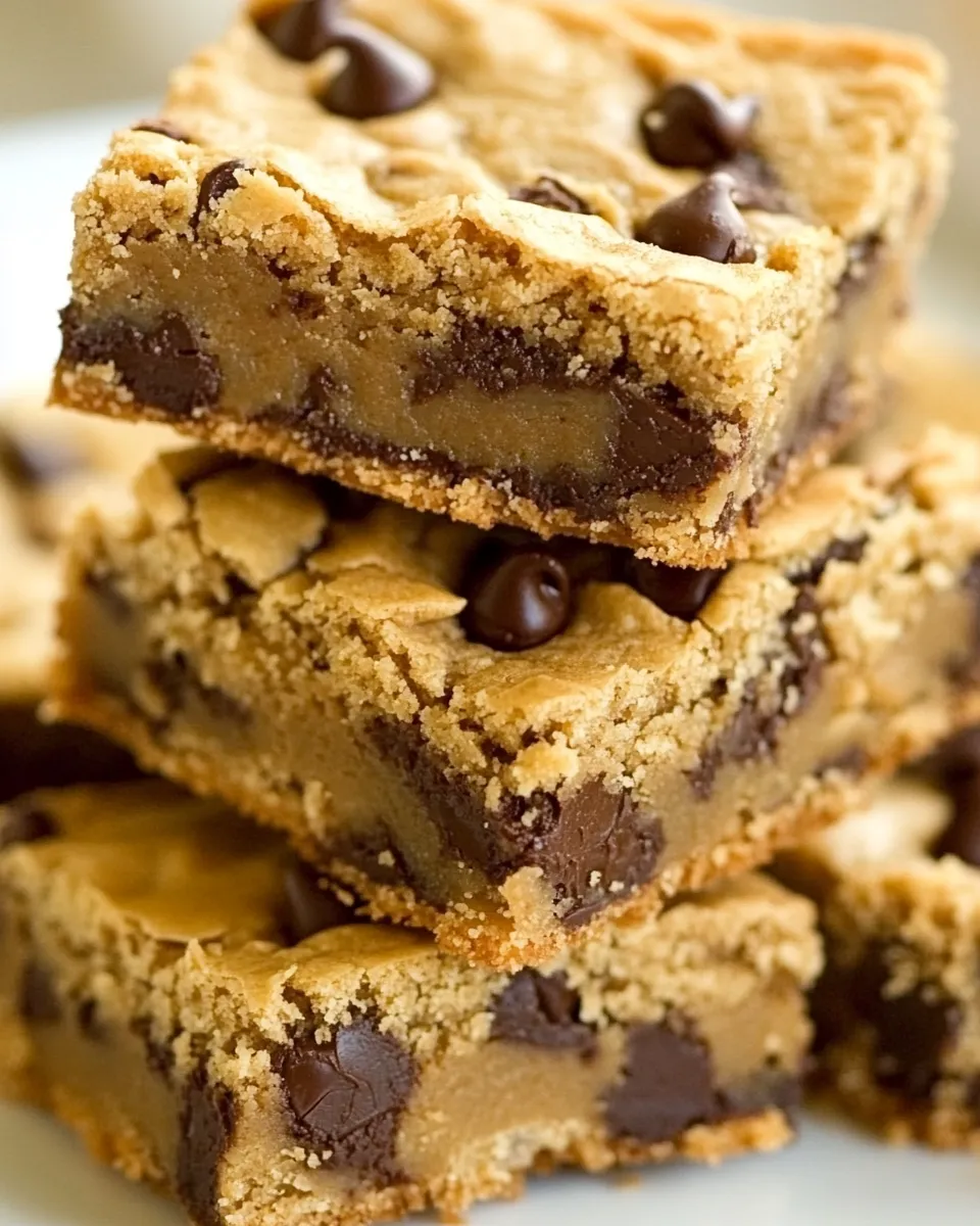 Classic Peanut Butter Chocolate Chip Cookie Bars image