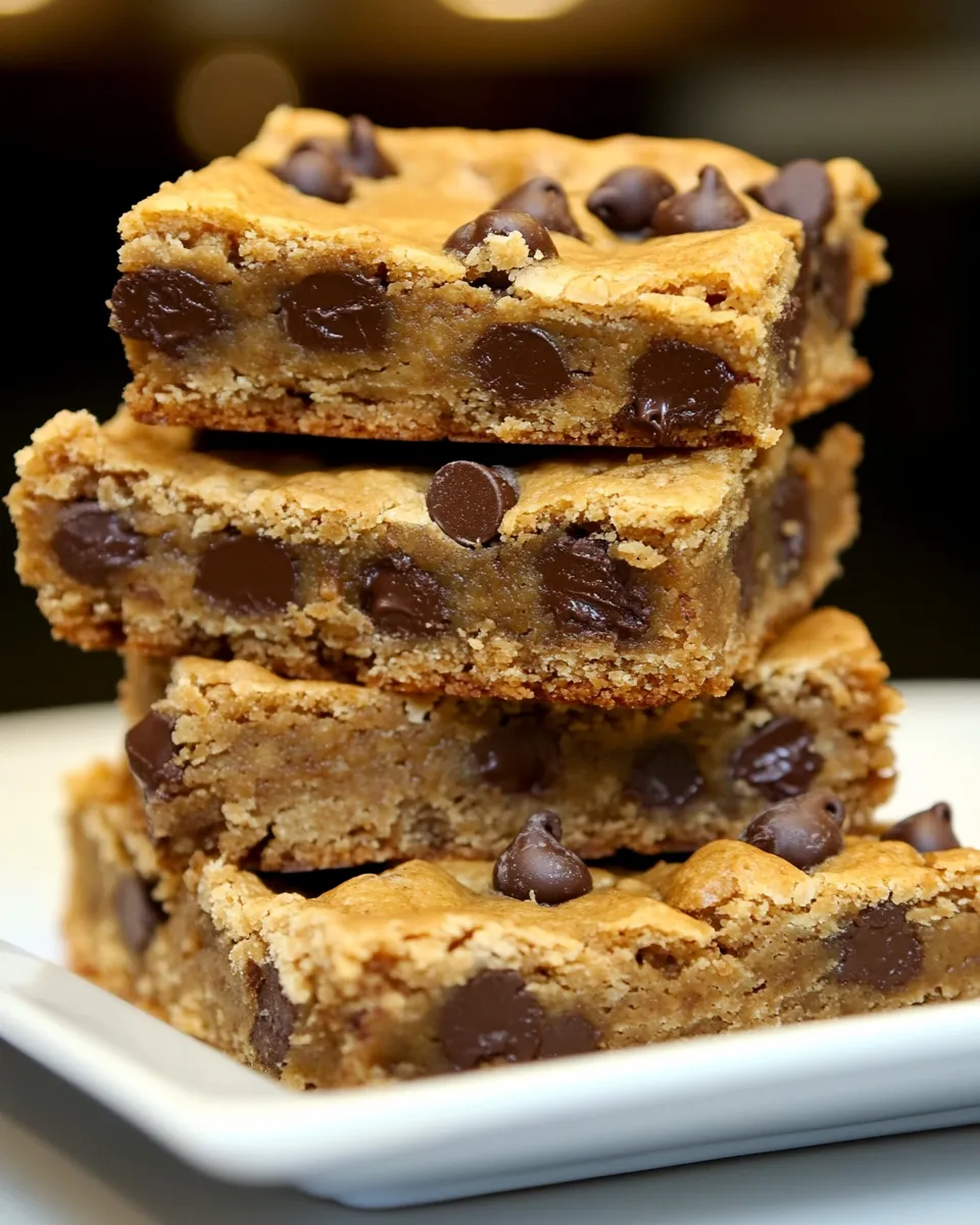 Easy Peanut Butter Chocolate Chip Cookie Bars recipe photo