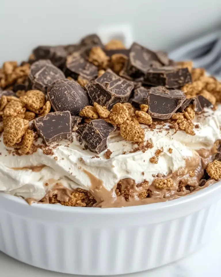 Easy Peanut Butter Cocoa Pebbles No Bake Dessert photo