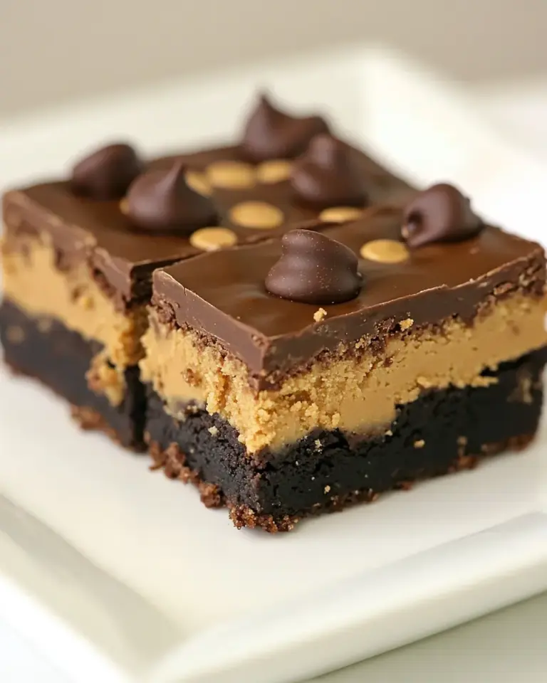 Homemade Peanut Butter Cookie Dough Brownies photo