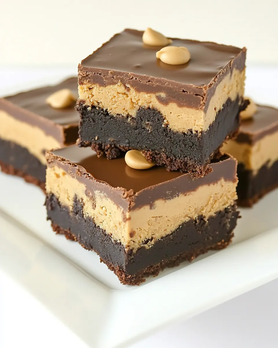 Easy Peanut Butter Cookie Dough Brownies recipe photo