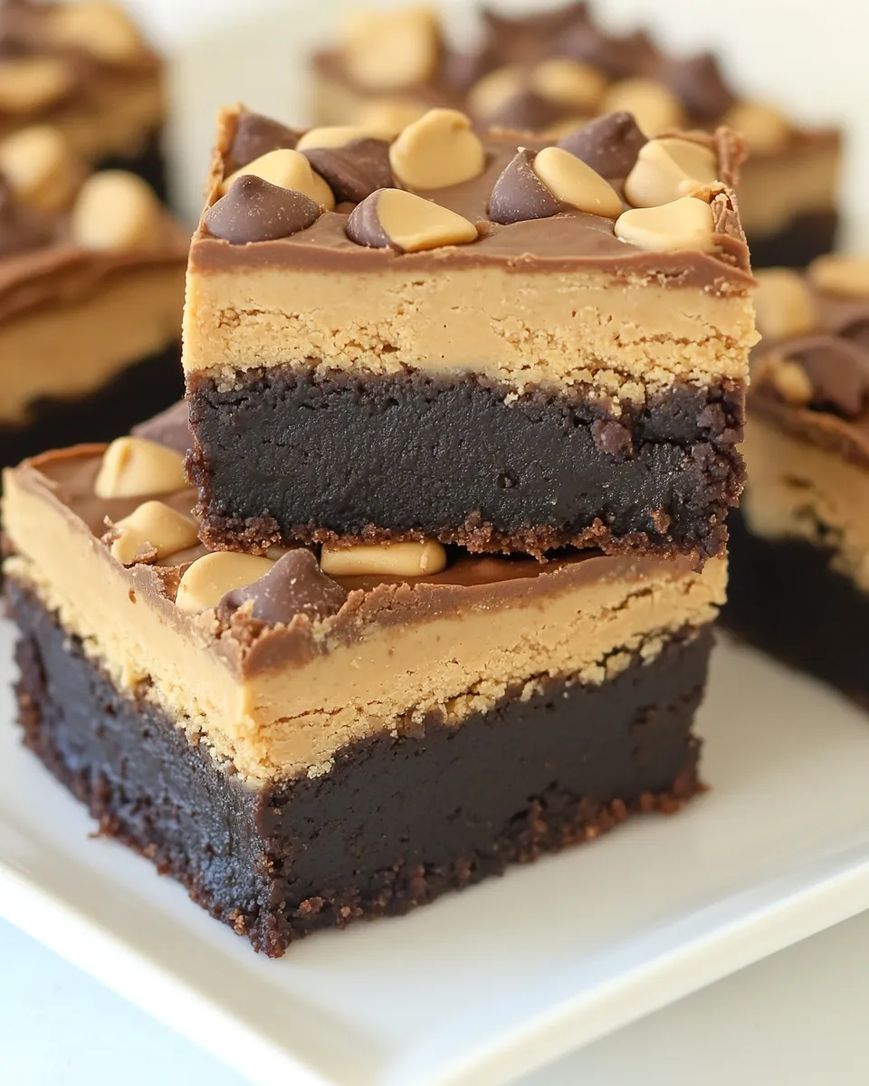 Best Peanut Butter Cookie Dough Brownies shot