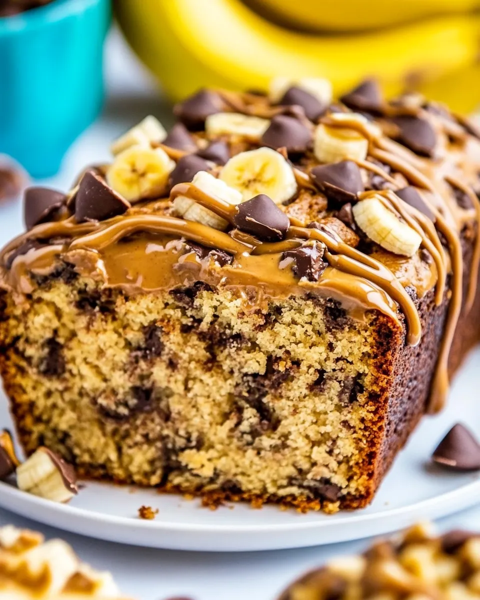 Easy Peanut Butter Cup Banana Bread recipe photo