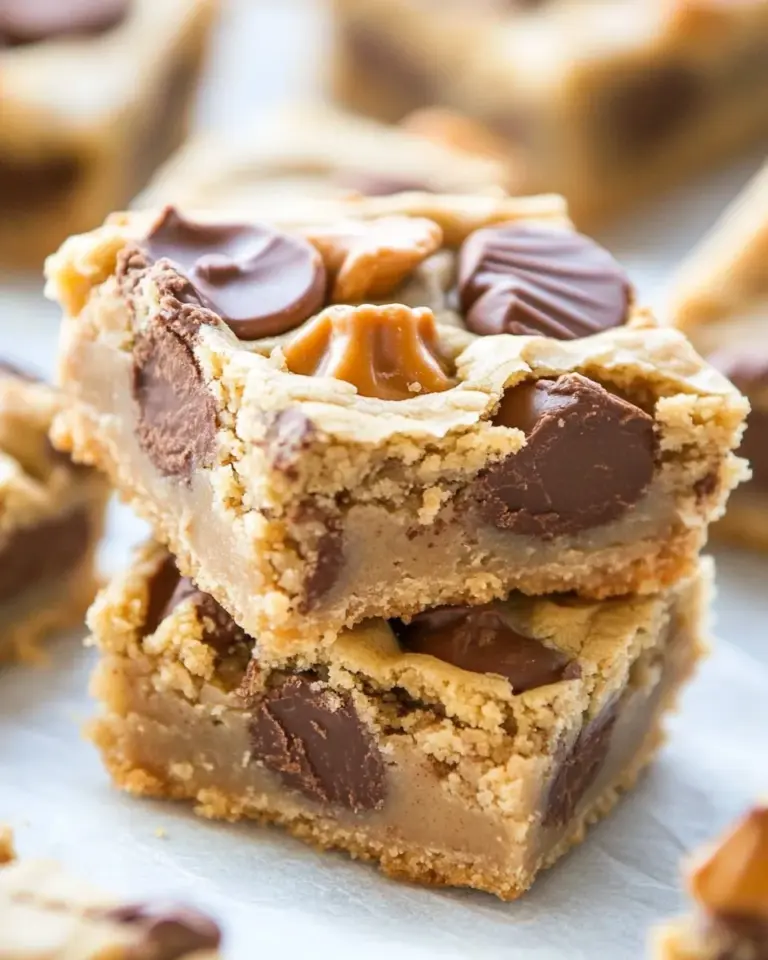 Homemade Peanut Butter Cup Cookie Dough Crumble Bars photo