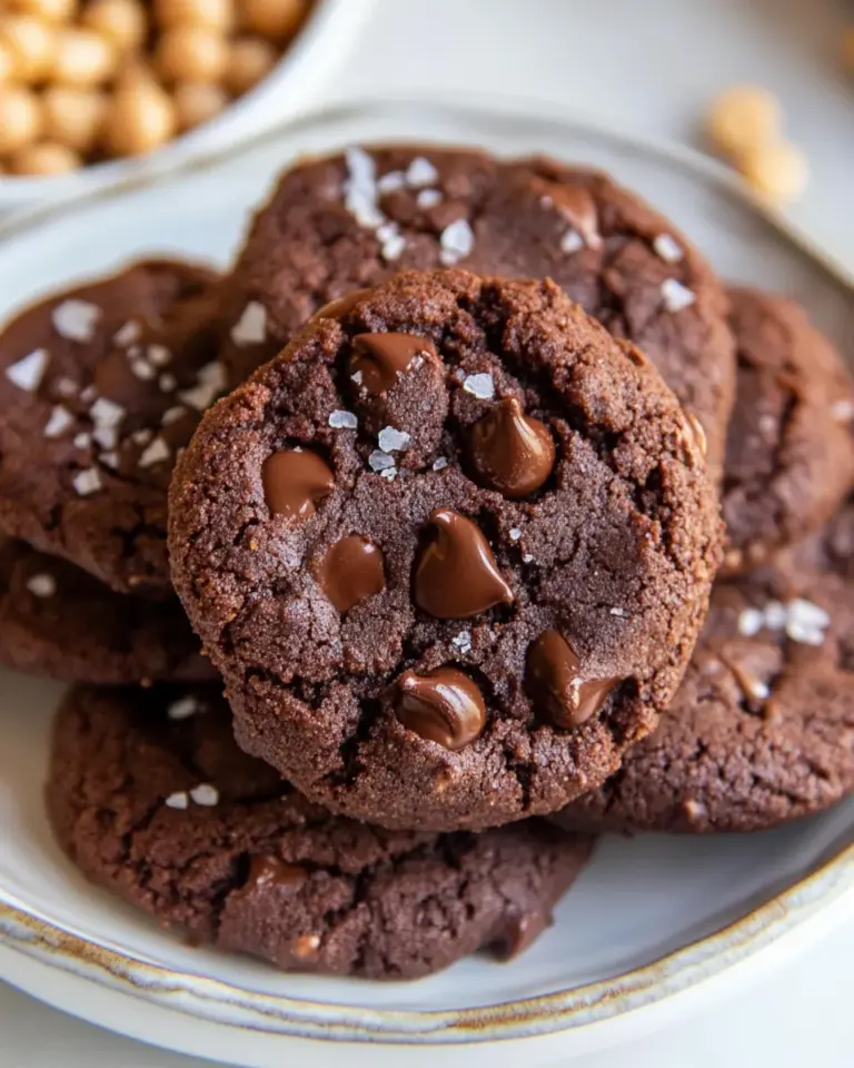 Homemade Peanut Butter Double Chocolate Chickpea Cookies photo
