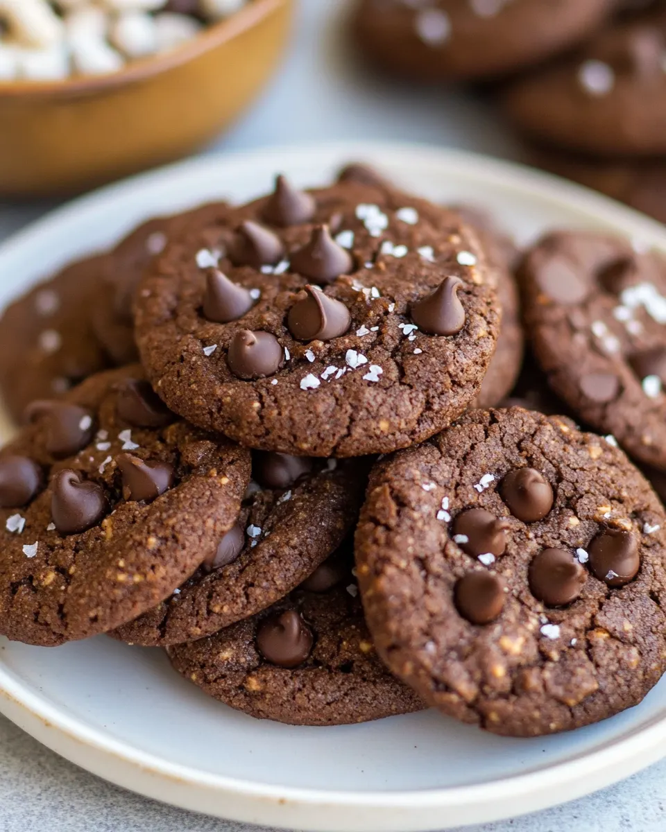 Classic Peanut Butter Double Chocolate Chickpea Cookies image