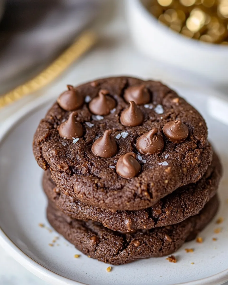 Delicious Peanut Butter Double Chocolate Chickpea Cookies shot