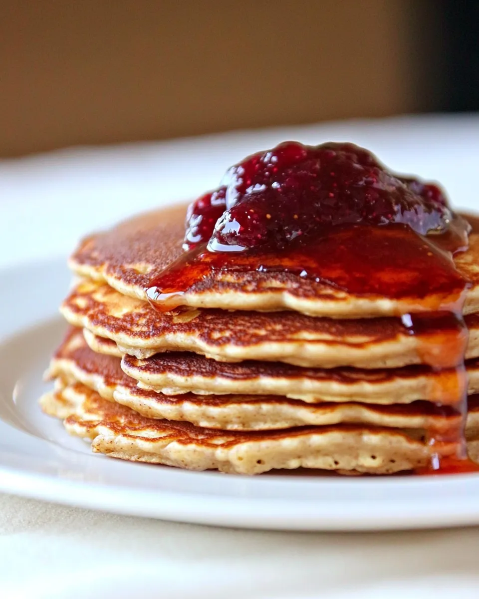 Easy Peanut Butter & Jelly Pancakes (Gluten Free) recipe photo