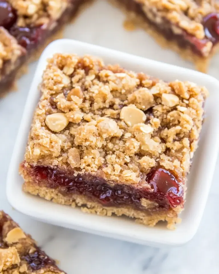 Homemade Peanut Butter and Jelly Crumble Bars photo
