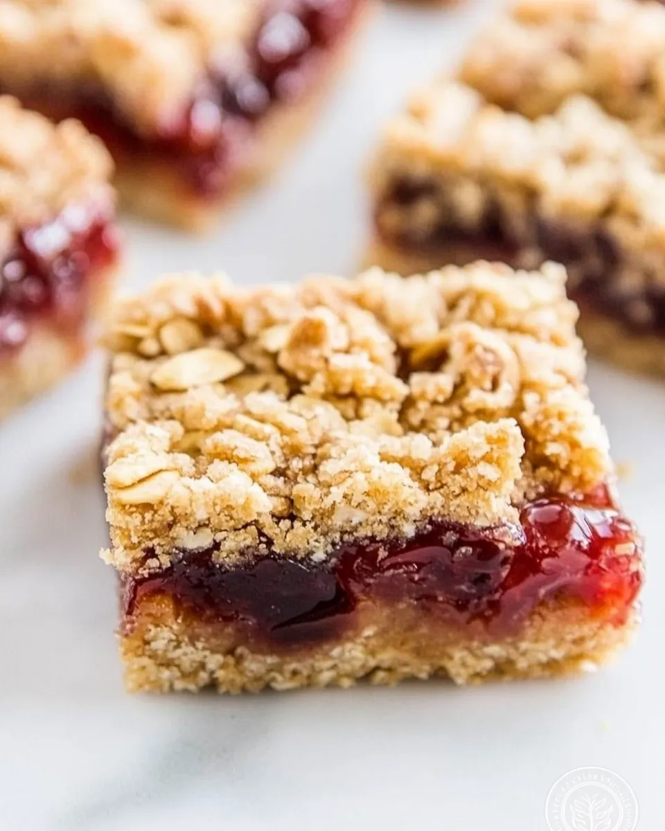 Classic Peanut Butter and Jelly Crumble Bars image