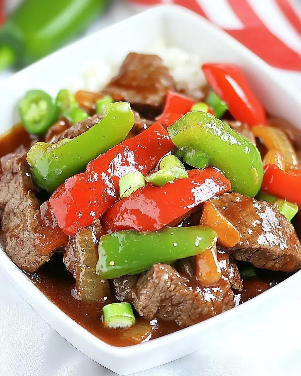 Easy Pepper Steak Recipe shot
