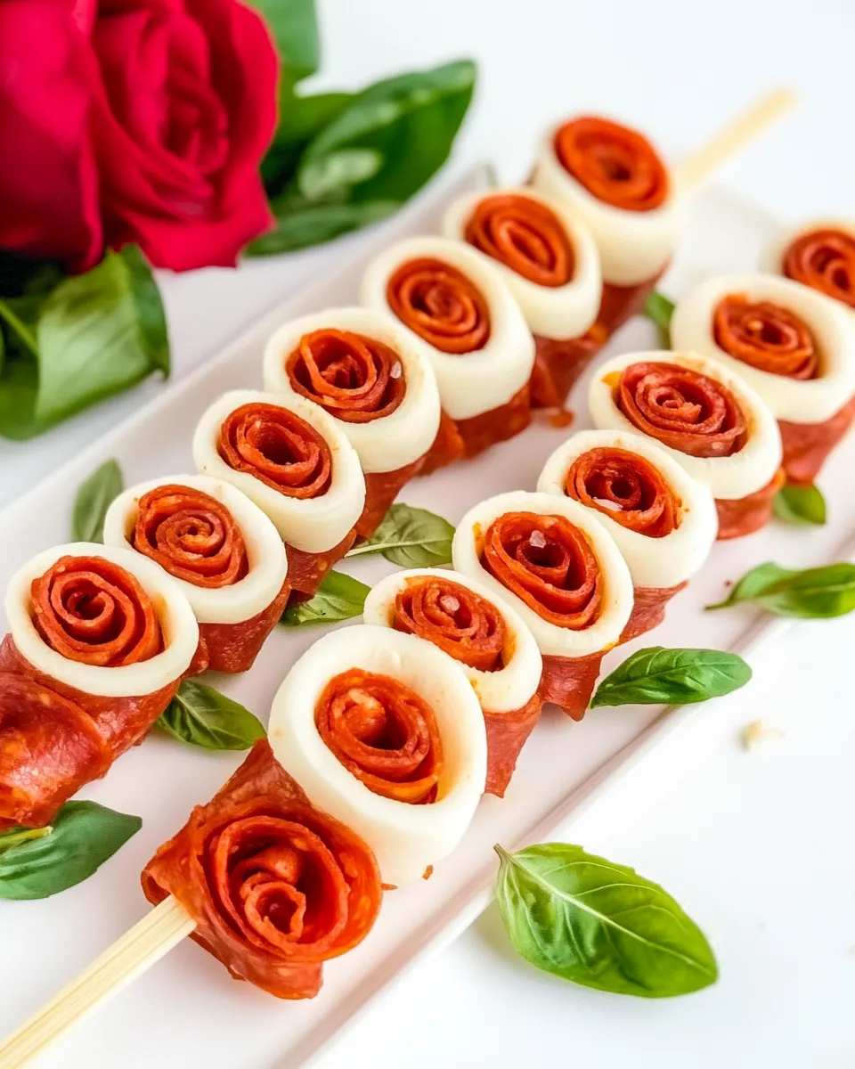 Classic Pepperoni Rose Skewers image