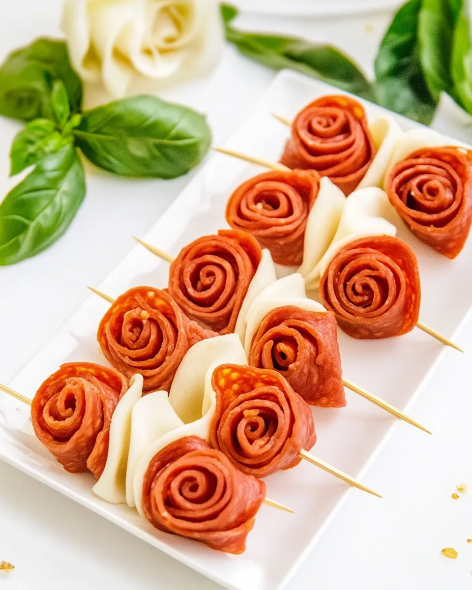 Delicious Pepperoni Rose Skewers recipe photo