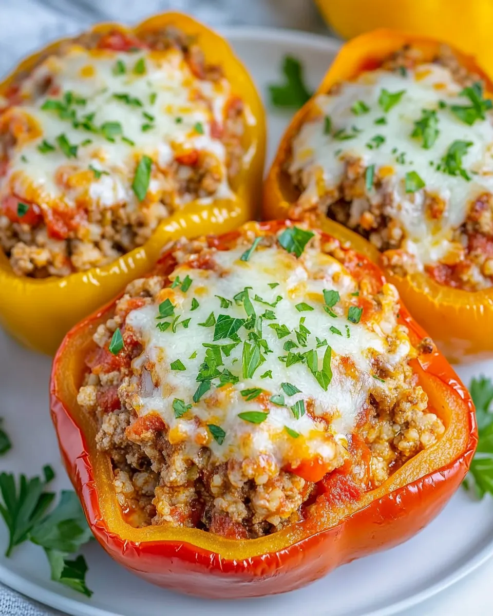Delicious Perfect Stuffed Peppers shot