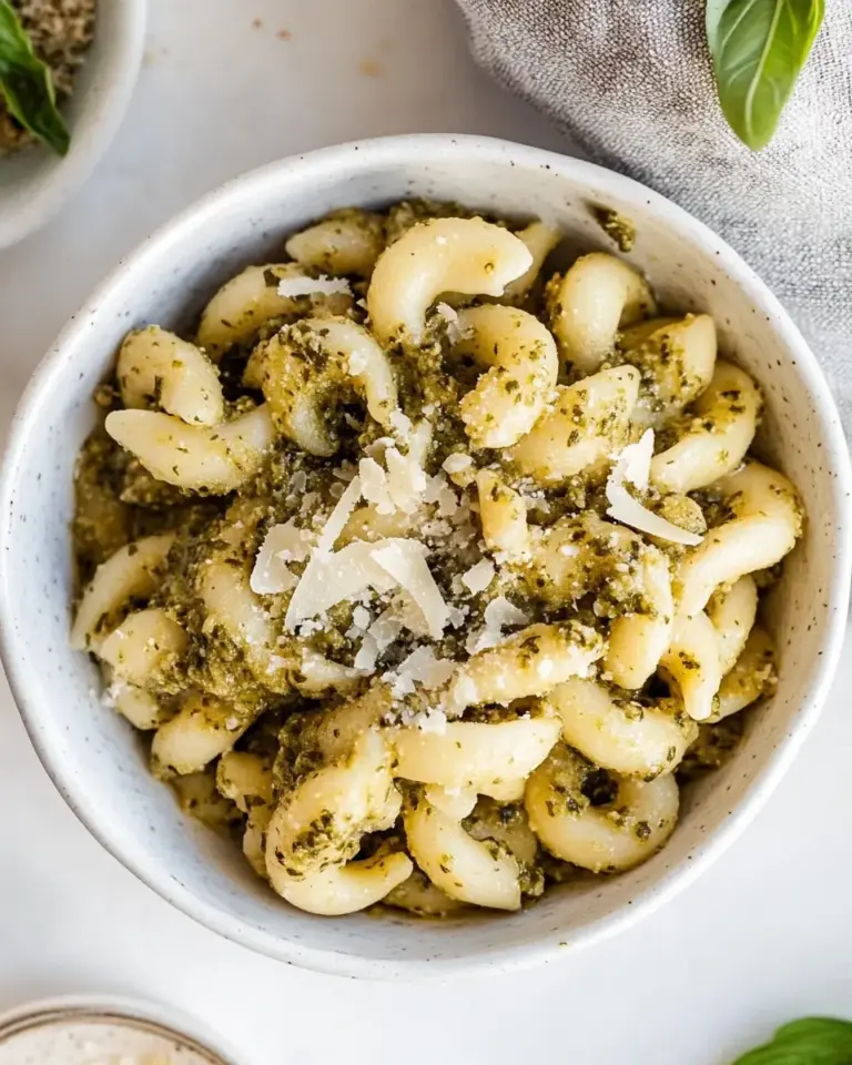 Homemade Pesto Cavatappi photo