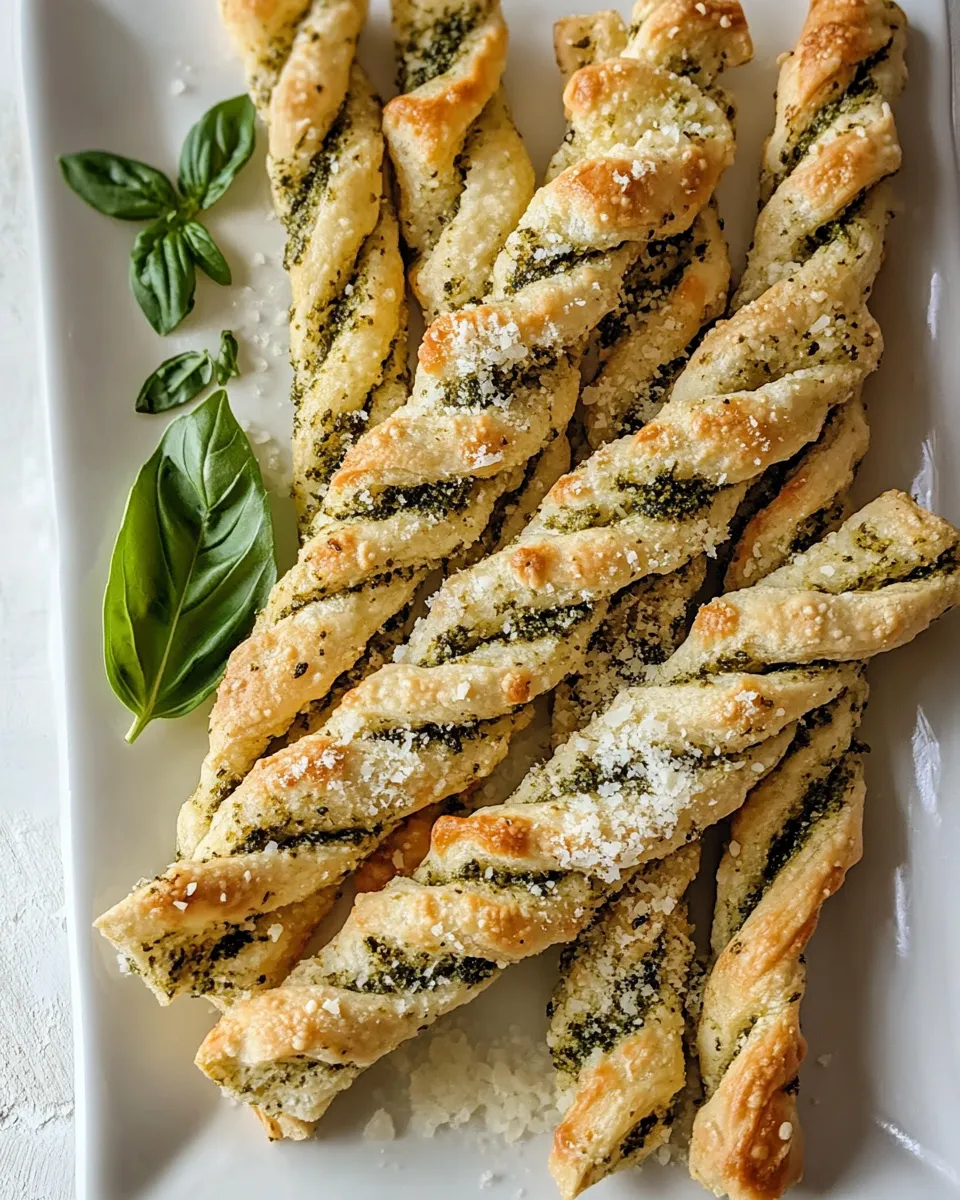 Homemade Pesto Parmesan Cheese Straws photo