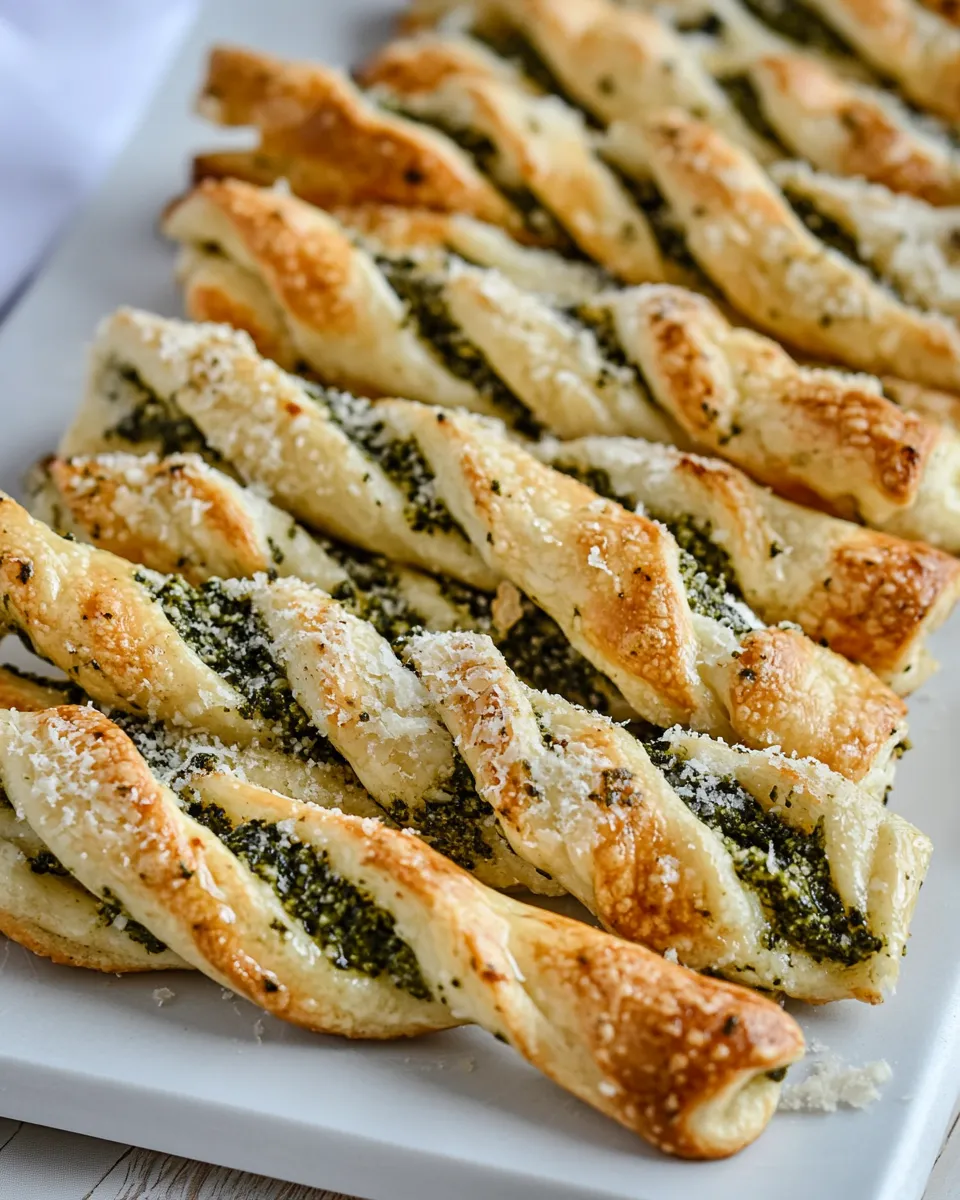 Classic Pesto Parmesan Cheese Straws image