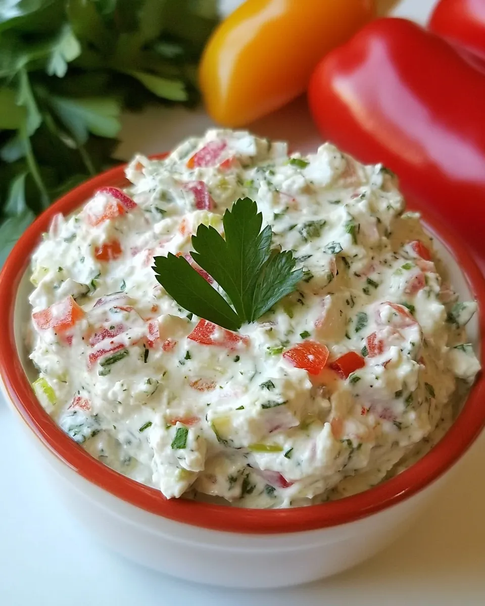 Delicious Pine Nut and Feta Cheese Dip shot