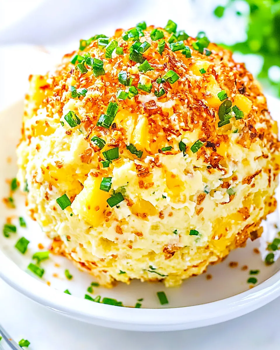 Delicious Pineapple Cheese Ball shot