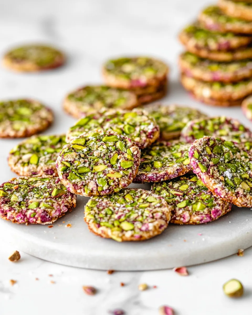 Easy Pistachio Florentine Cookies recipe photo