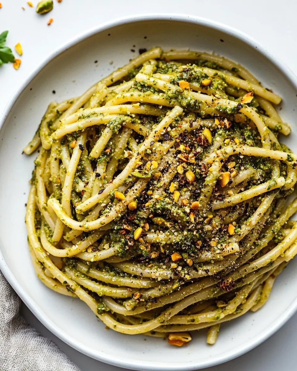 Quick Pistachio Pesto Pasta recipe photo