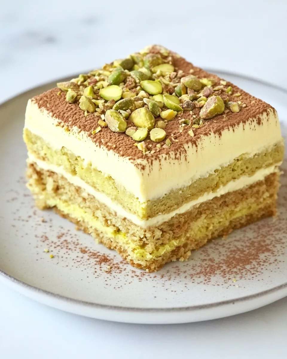 Classic Pistachio Tiramisu shot