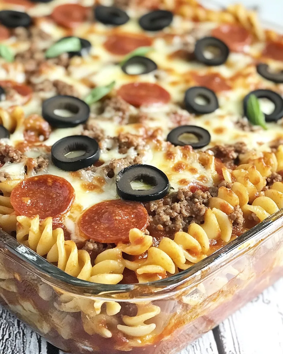 Homemade Pizza Pasta Casserole photo