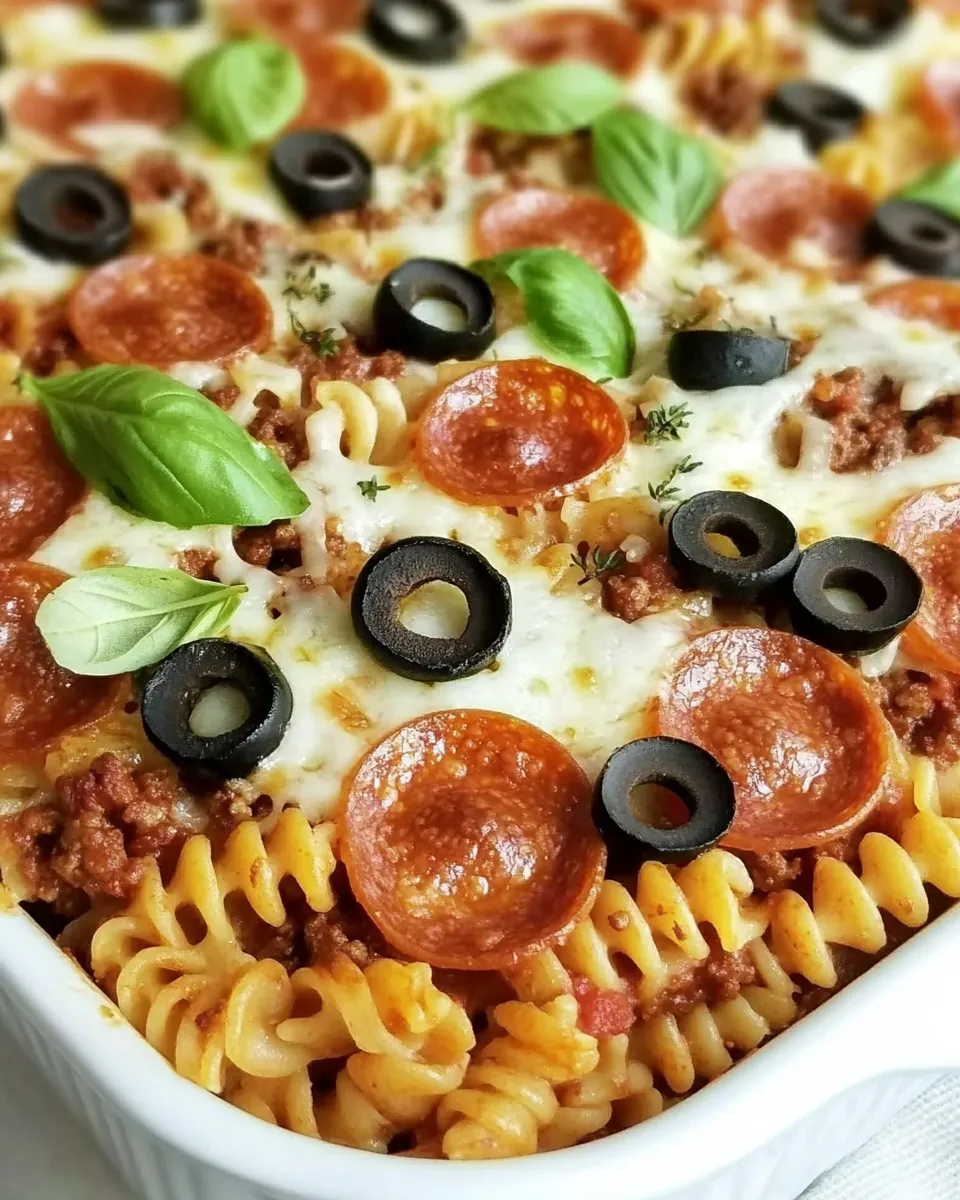 Easy Pizza Pasta Casserole recipe photo