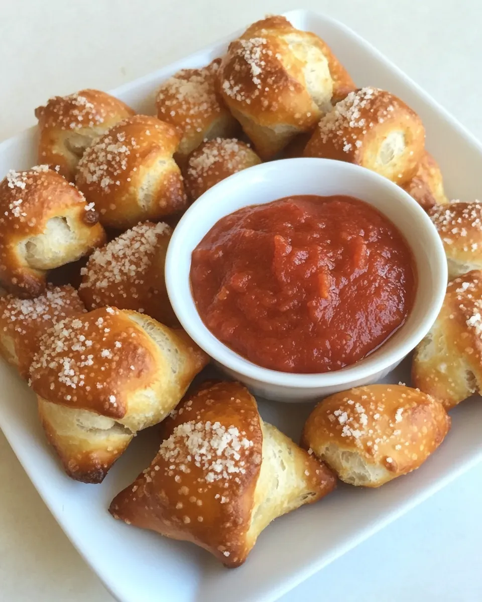 Delicious Pizza Pretzel Bites shot