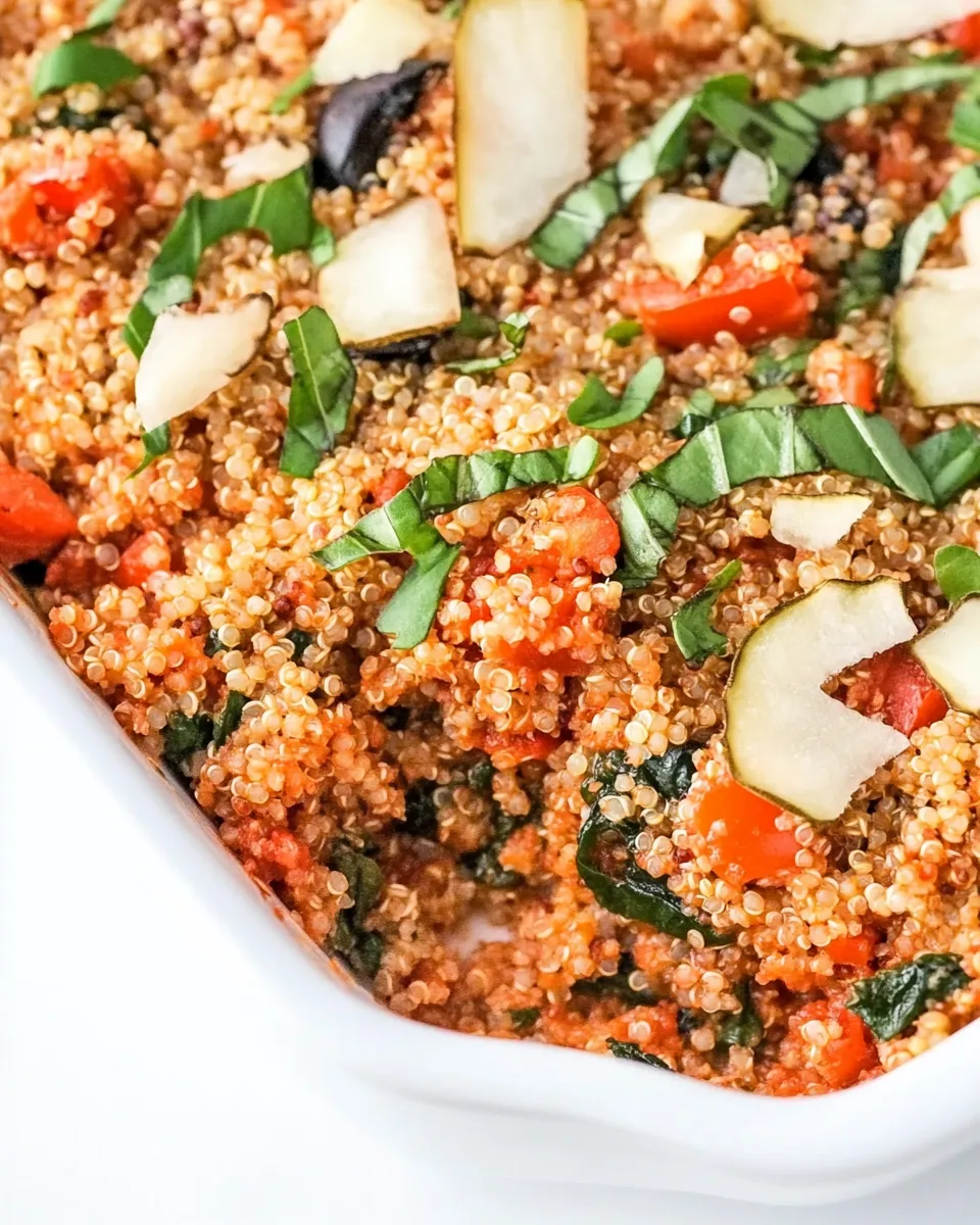 Delicious Pizza Quinoa Casserole (Vegan!) image