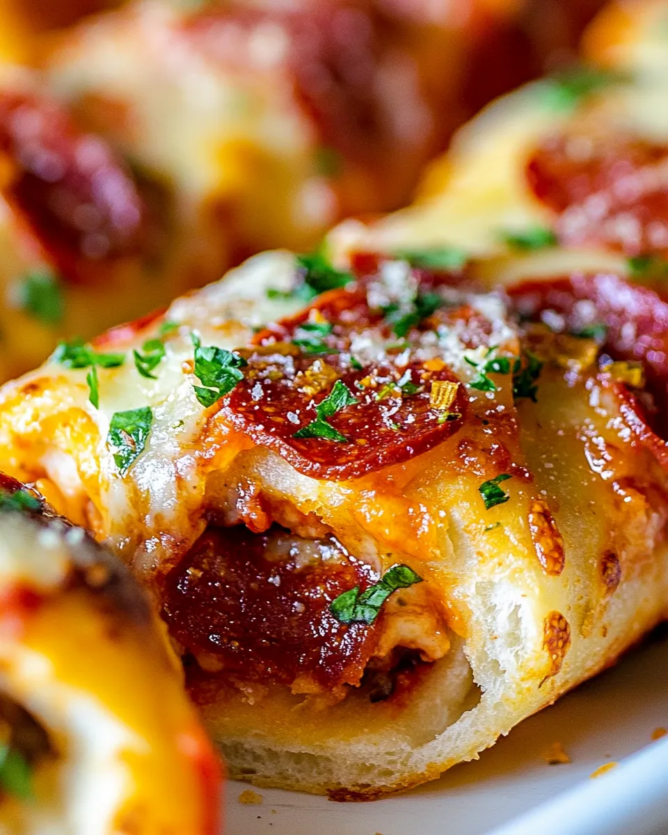 Delicious Pizza Stromboli shot