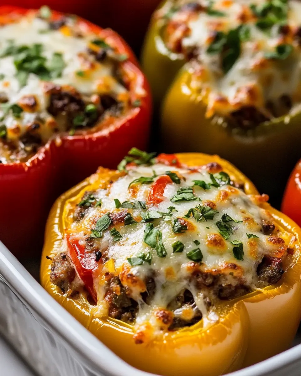 Classic Pizza Stuffed Bell Peppers image