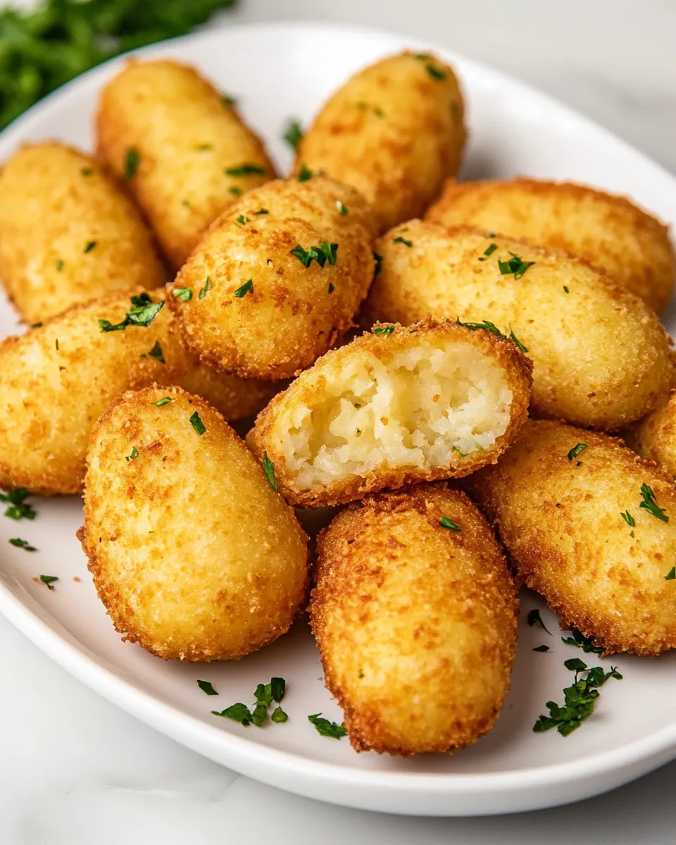 Delicious Potato Croquettes shot