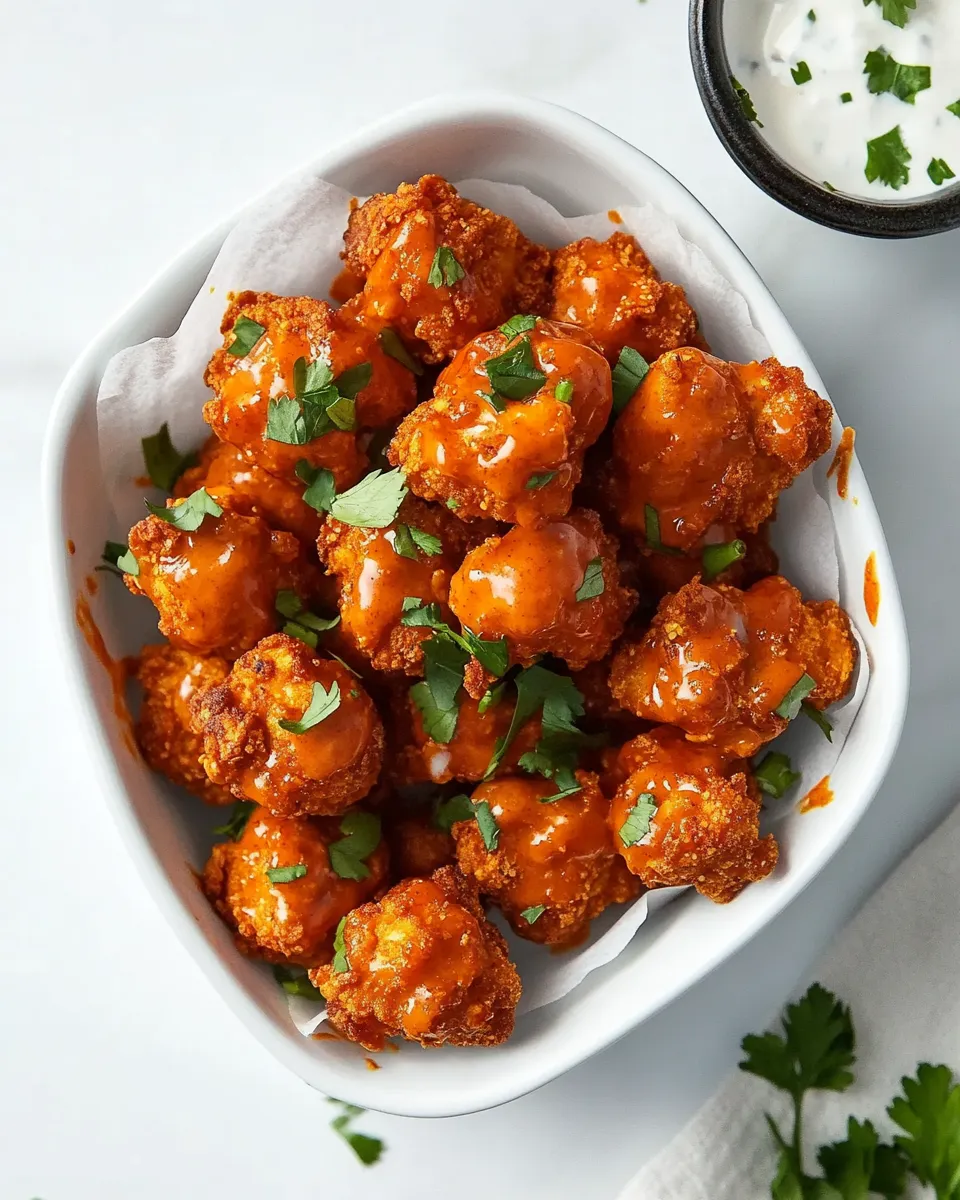 Ultimate Pretzel Crusted Buffalo Chicken Bites. dish image