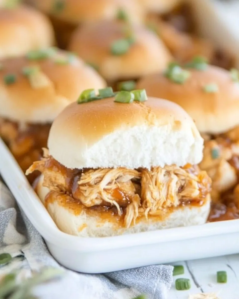 Easy Pulled BBQ Chicken Sliders recipe photo