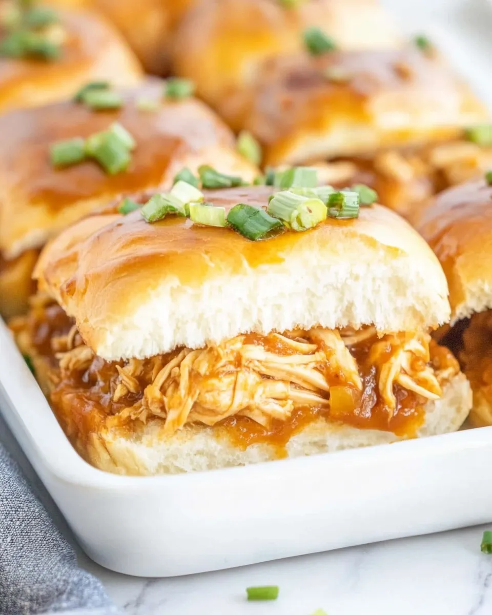 Delicious Pulled BBQ Chicken Sliders shot