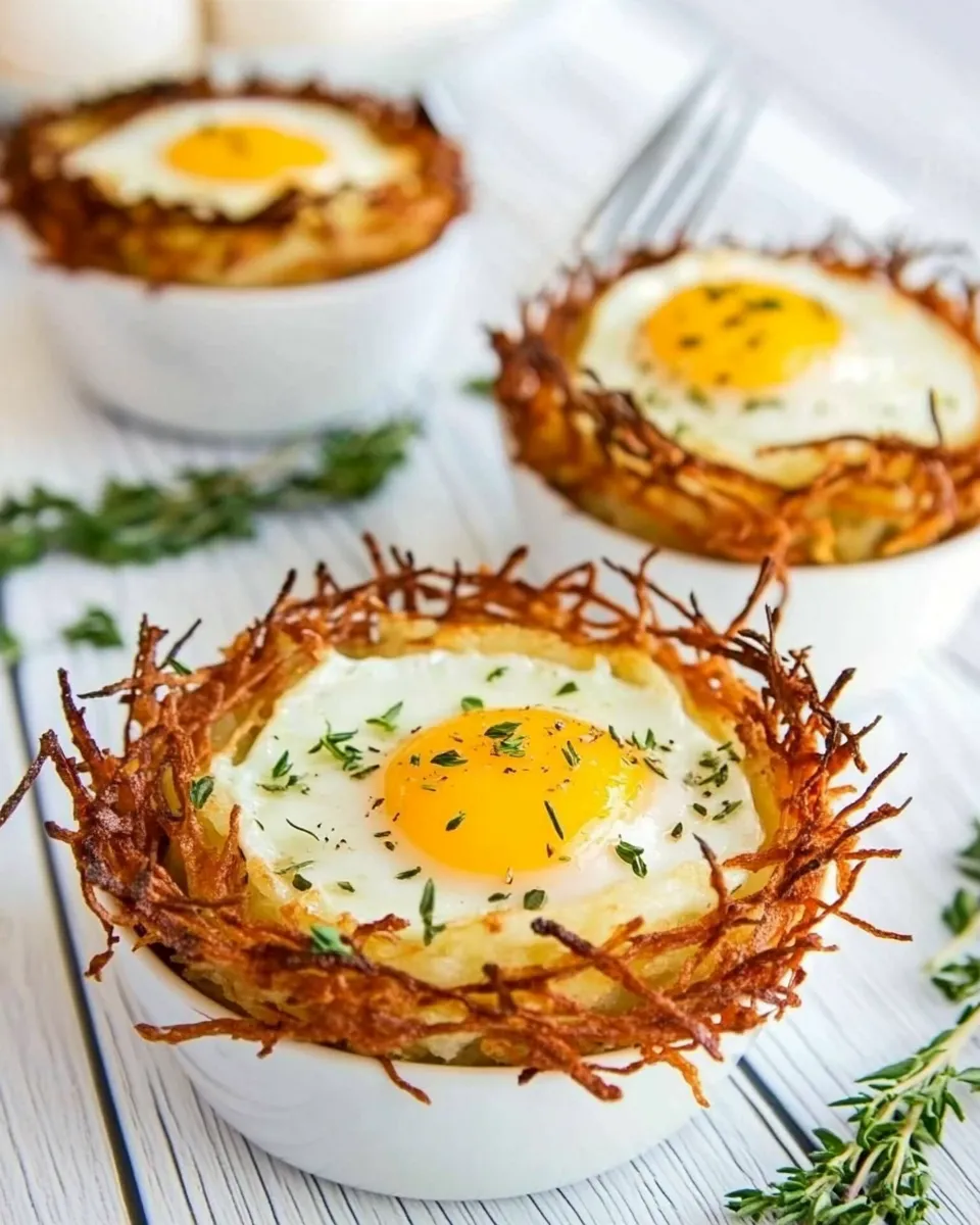 Easy Quail Eggs in Hash Brown Nests photo