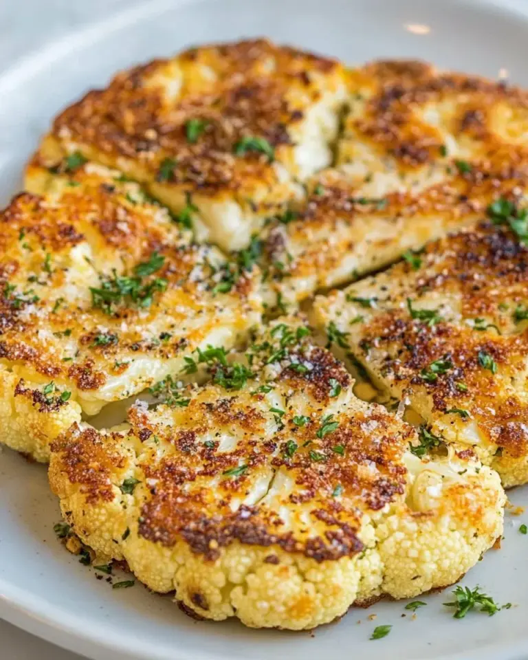 Homemade Quick & Easy Herb-Crusted Cauliflower Steaks photo
