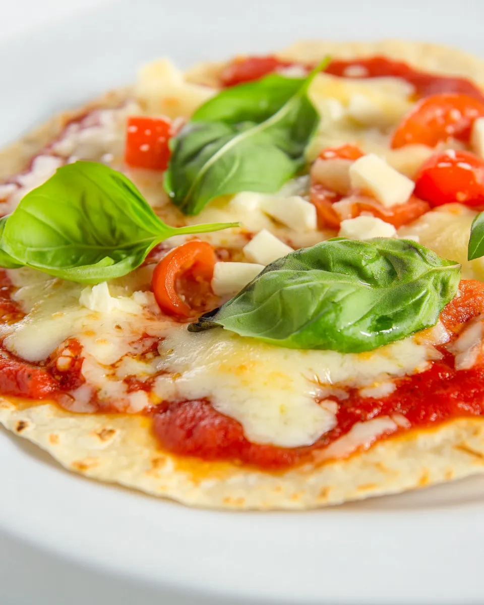 Tasty Quick and Easy Tortilla Pizza shot